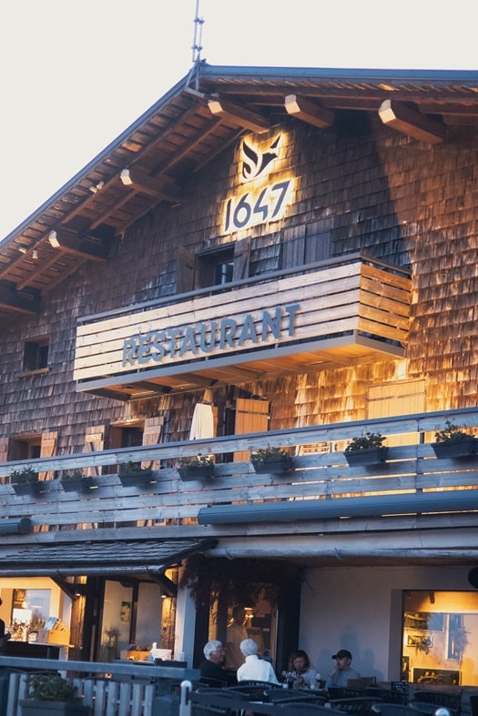 Façade extérieure Restaurant 1647 La Clusaz