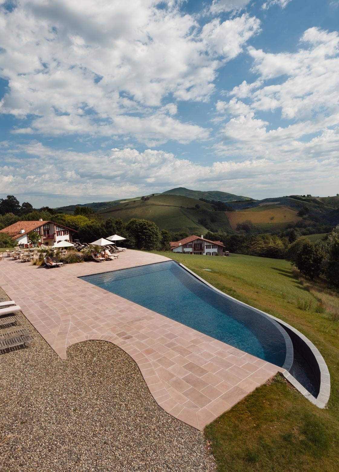 Piscine extérieure Auberge d'Ostape Irissarry Pays Basque