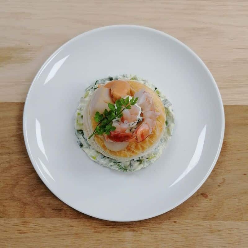 Vol au vent villa étoilée plat assiette