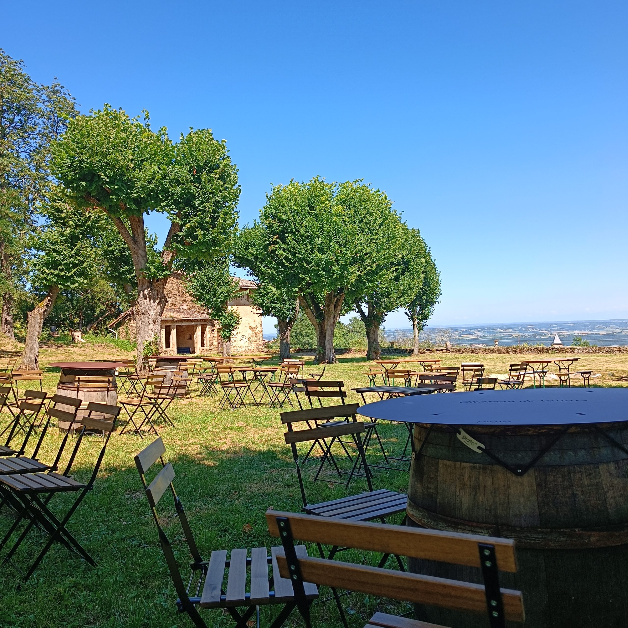 Terrasse événements Loire campagne