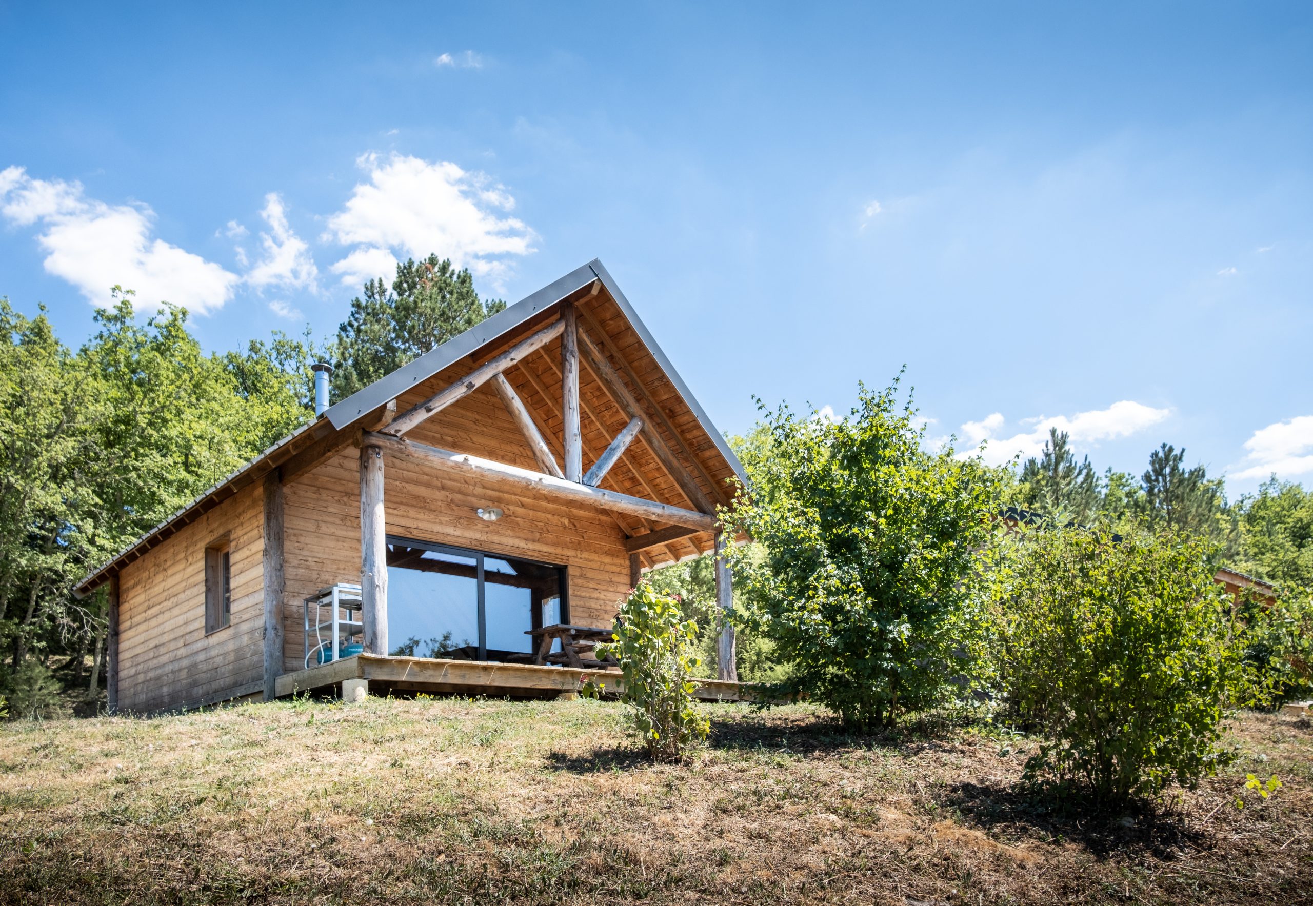 Chalet en bois à Huttopia Sud Ardèche