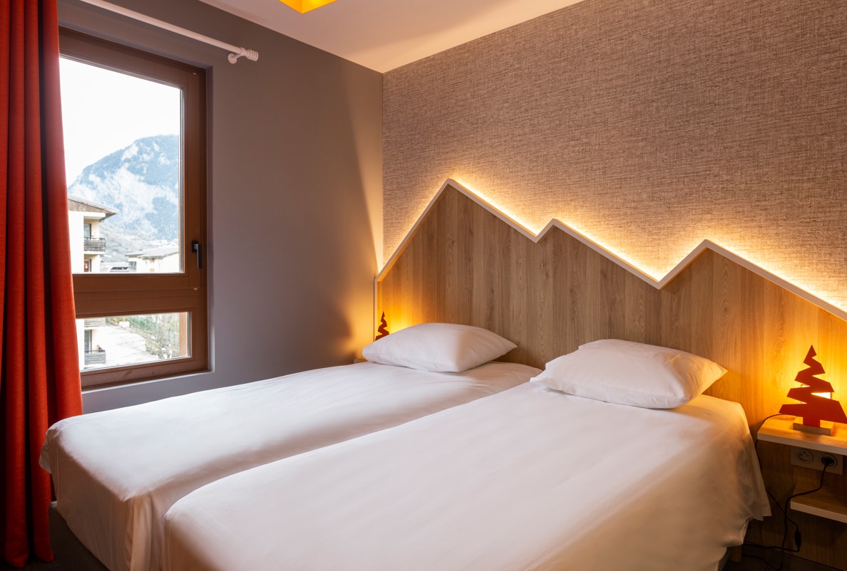 chambre twin Base Camp Lodge Bourg Saint Maurice