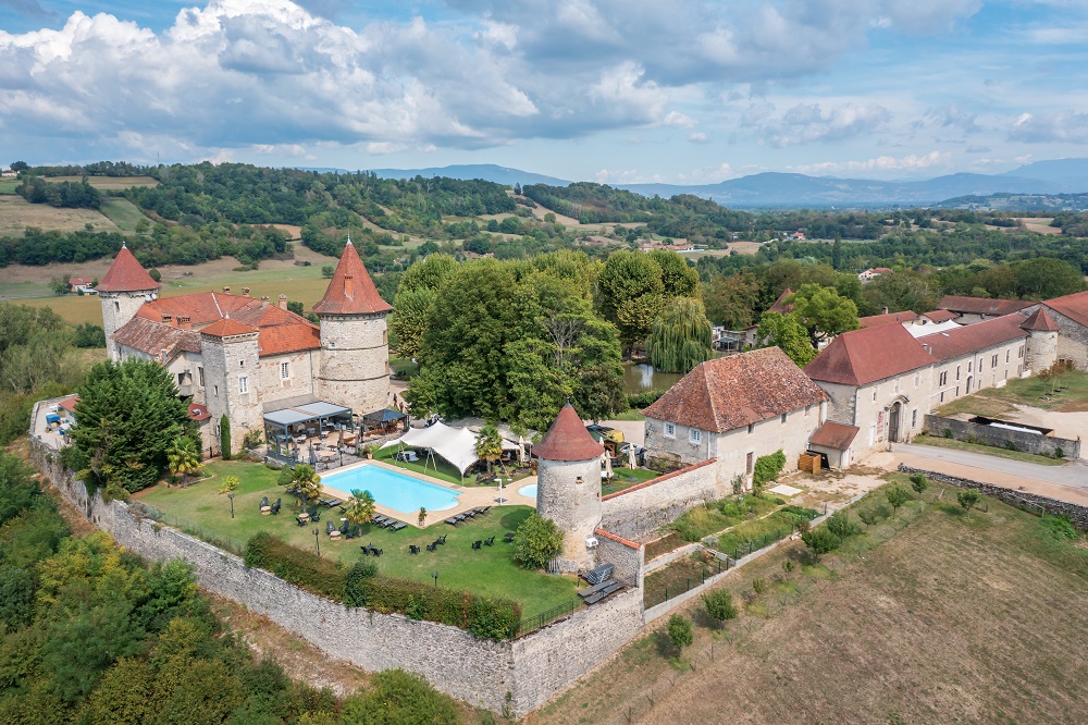 Vue aérienne du domaine de Chapeau Cornu