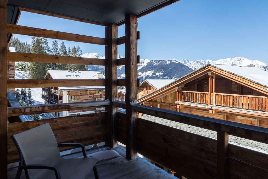 vue balcon W Verbier montagnes enneigées