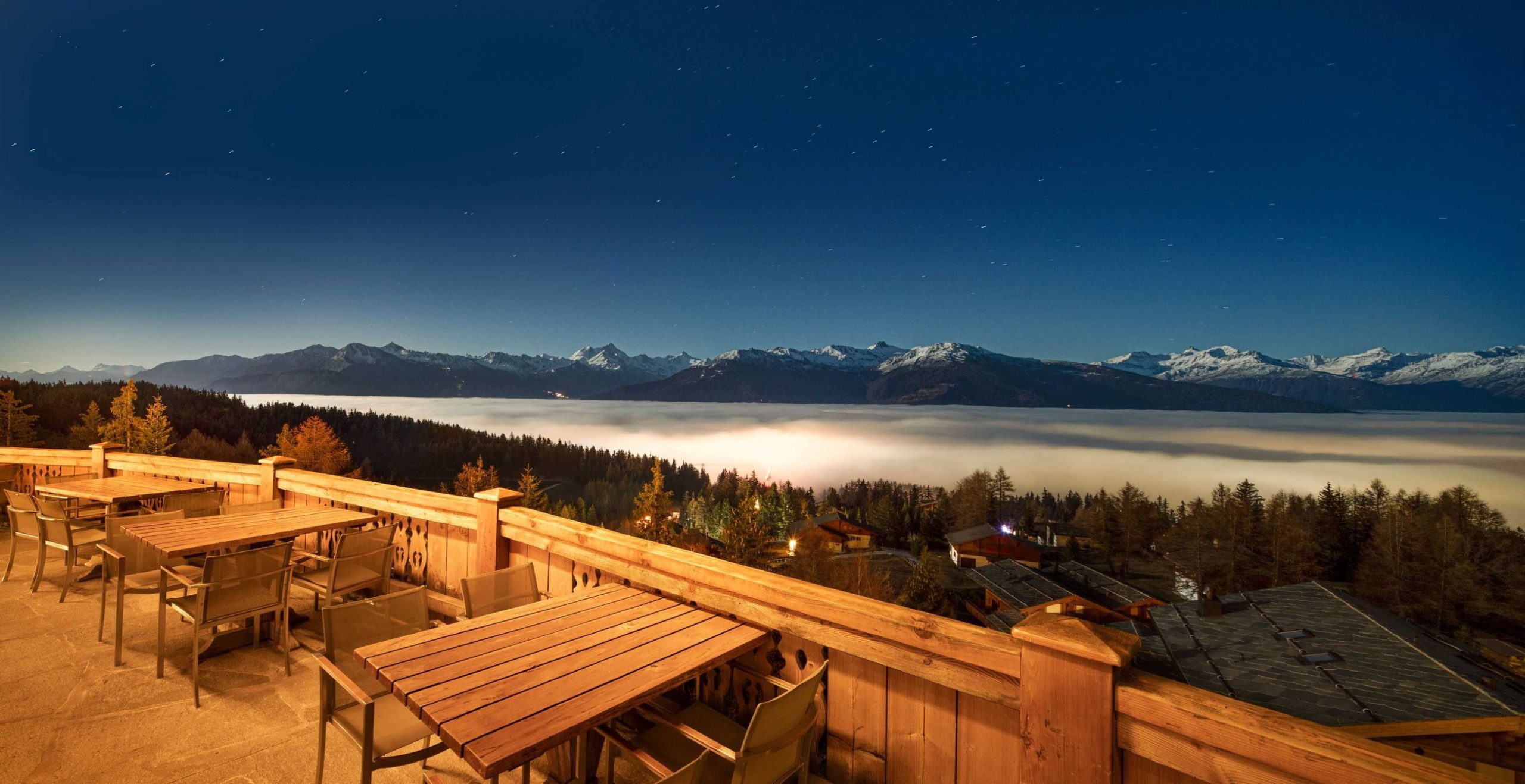 Vue depuis la terrasse du restaurant LeMontBlanc