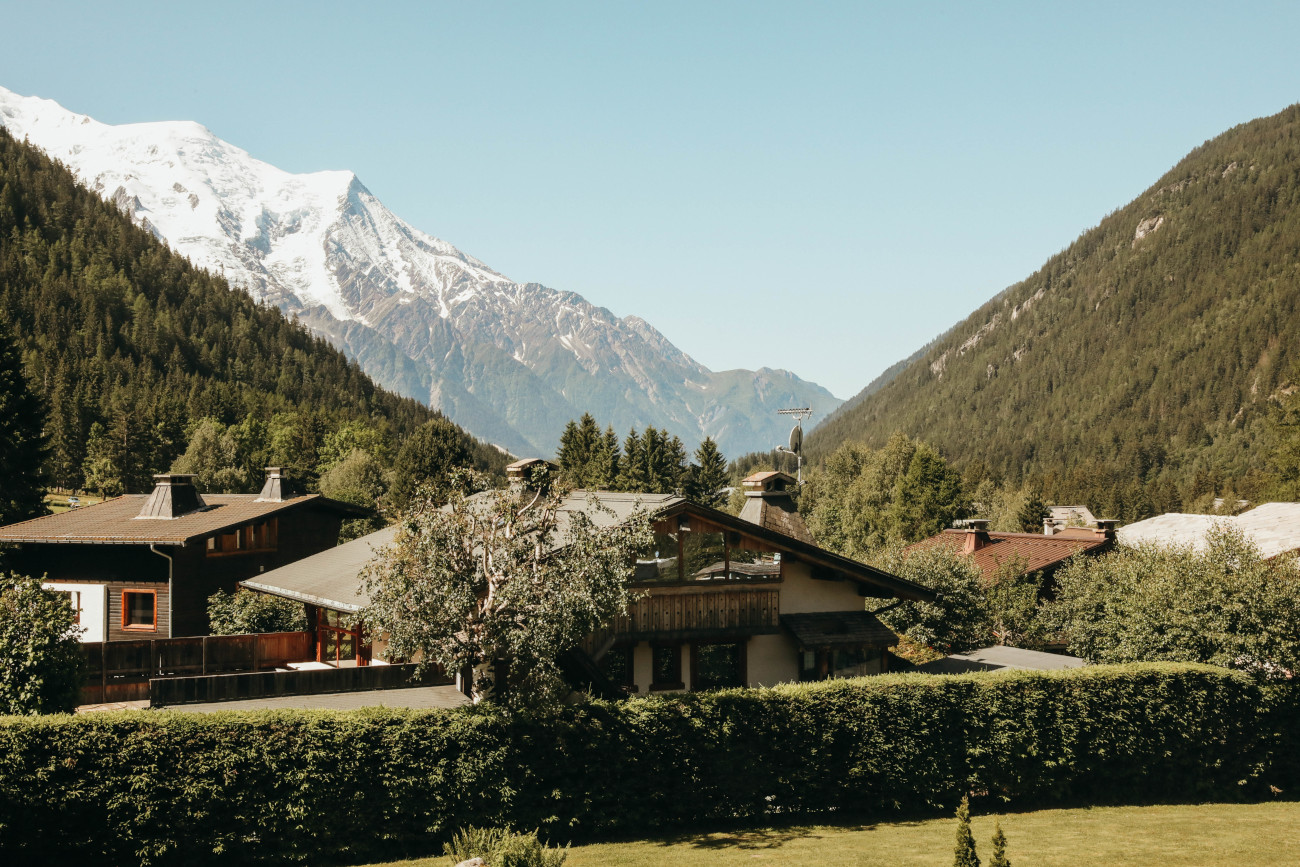 Terrasse vue Mont Blanc Grands Montets Hôtel Chamonix