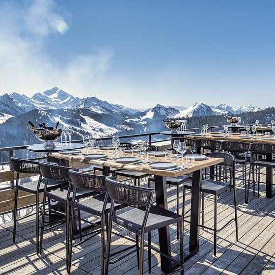 Terrasse restaurant 1647 la clusaz